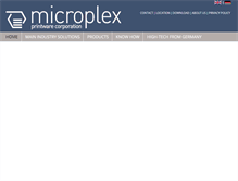 Tablet Screenshot of microplex-usa.com